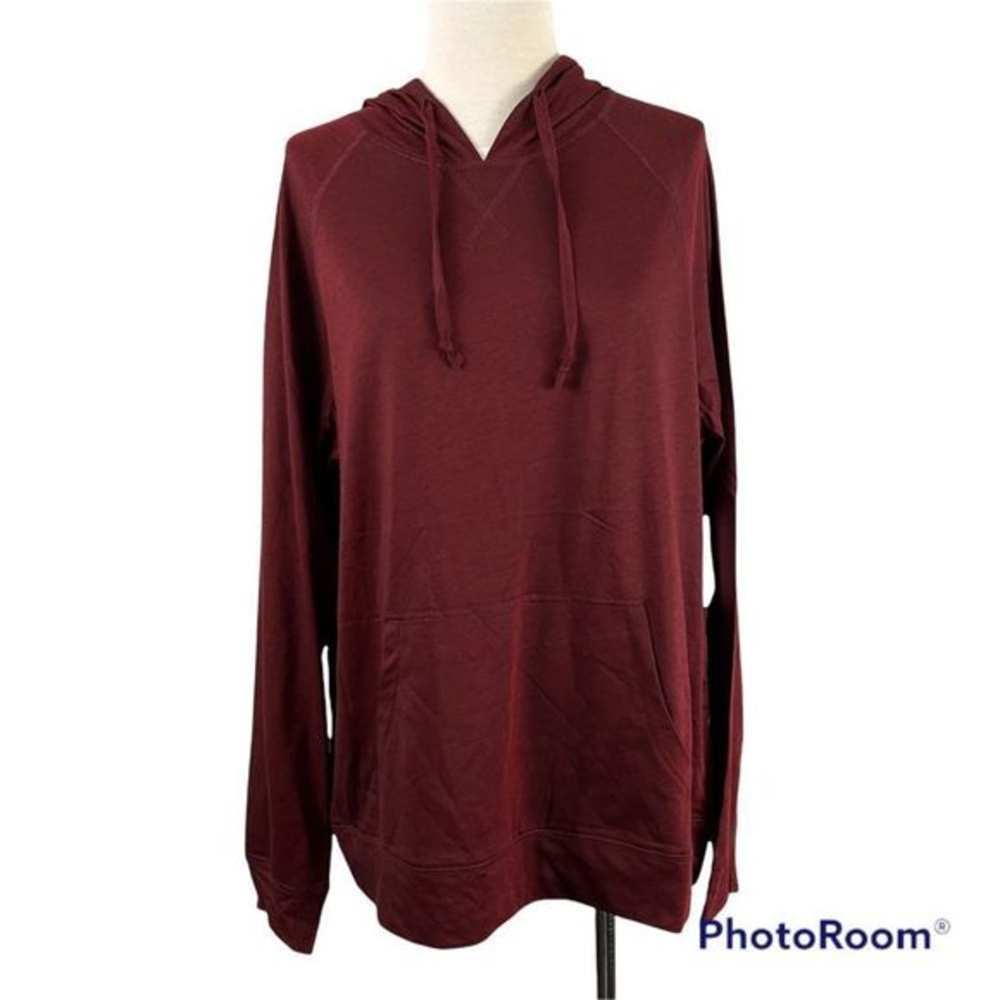 NWT PUBLIC OPINION Burgundy Hooded Sweater‎ (L)